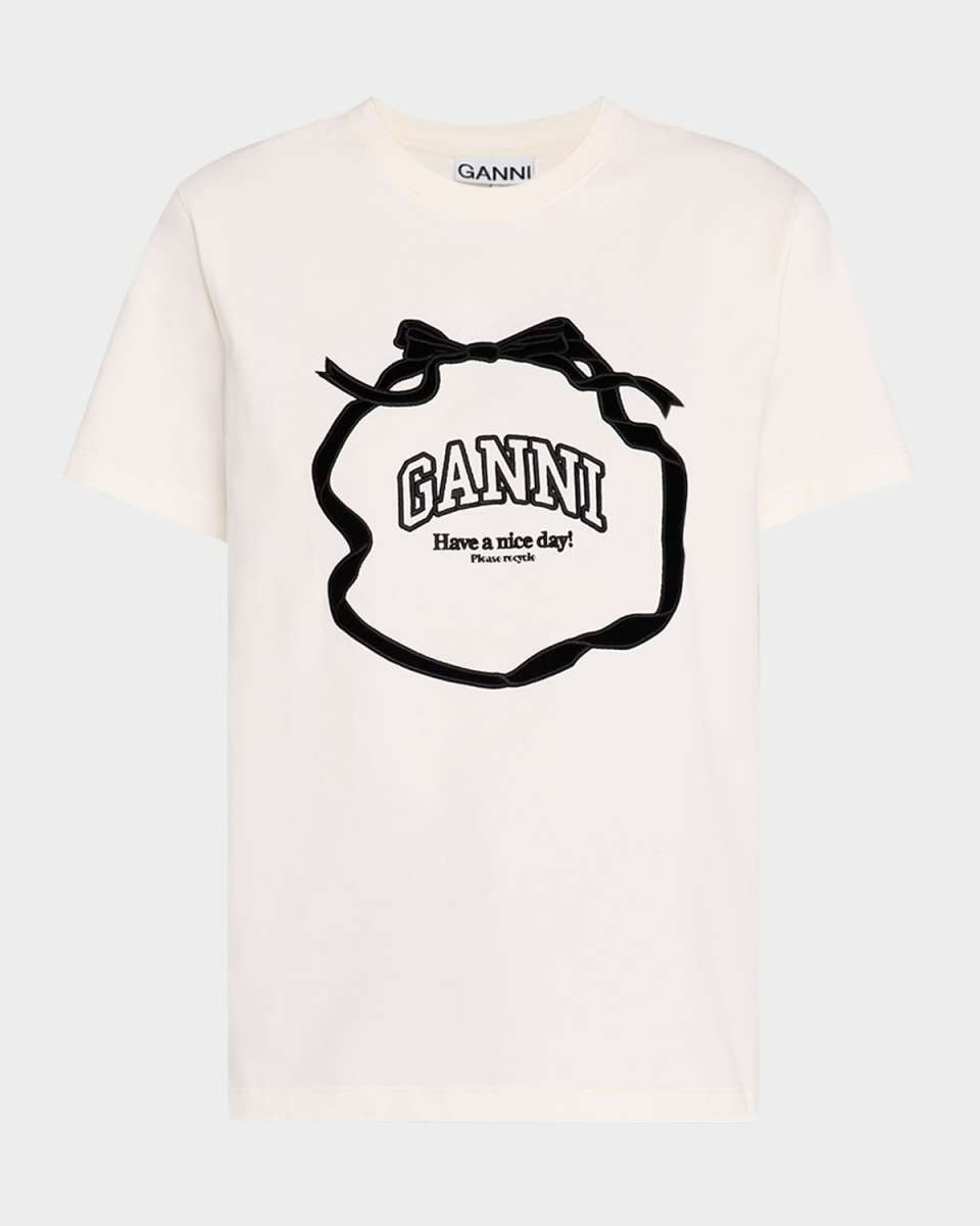 Heavy Cotton Relaxed Bow T-Shirt